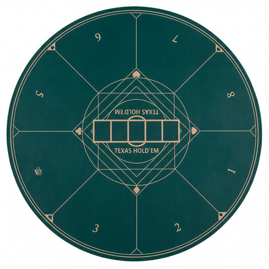 Round Poker Mat, 47", With Carrying Bag For 8 Players, Green Game Room Green at Gallery Canada