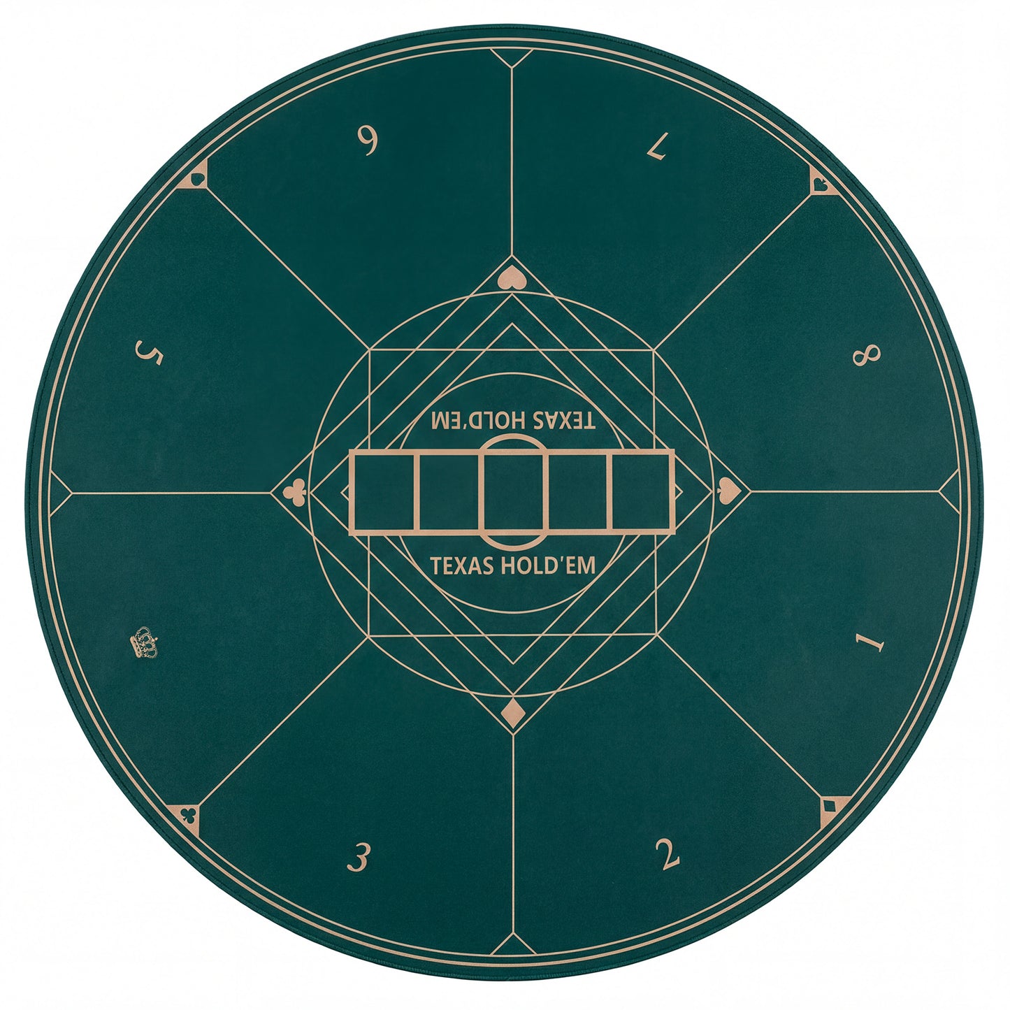 Round Poker Mat, 47", With Carrying Bag For 8 Players, Green Game Room at Gallery Canada