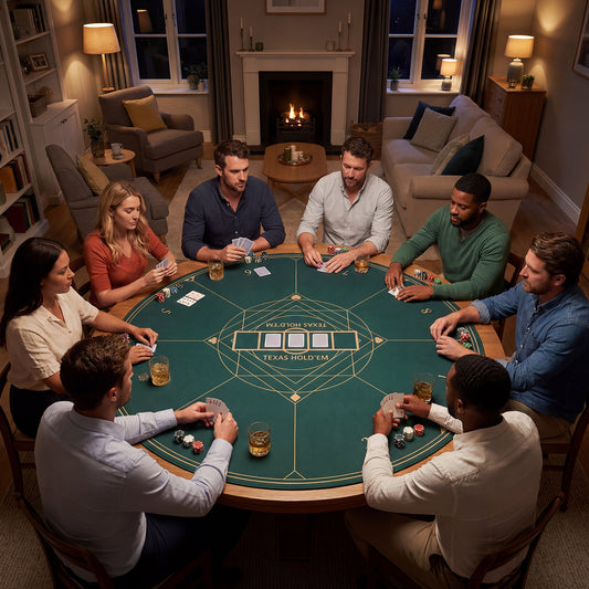Round Poker Mat, 55 Inch, Portable Foldable Anti-Slip, Green Game Room Green at Gallery Canada