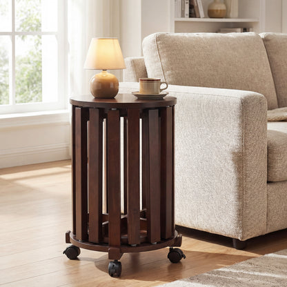 Round Wood Nesting Stools With Locking Casters, Walnut Dining Chairs at Gallery Canada