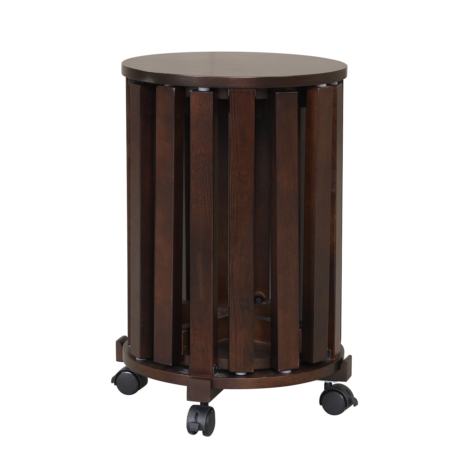 Round Wood Nesting Stools With Locking Casters, Walnut Dining Chairs at Gallery Canada