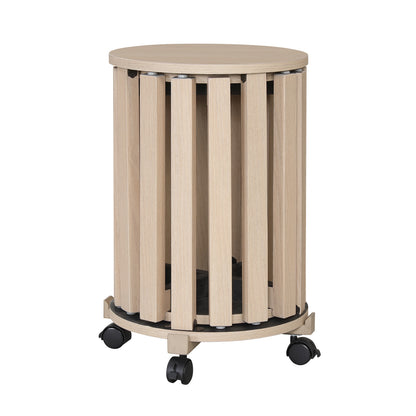 Round Wood Nesting Stools With Locking Casters, Natural Dining Chairs at Gallery Canada