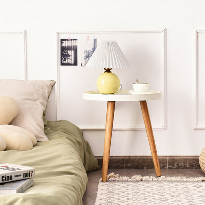 Round Side Sofa Coffee Table, White Coffee Tables at Gallery Canada
