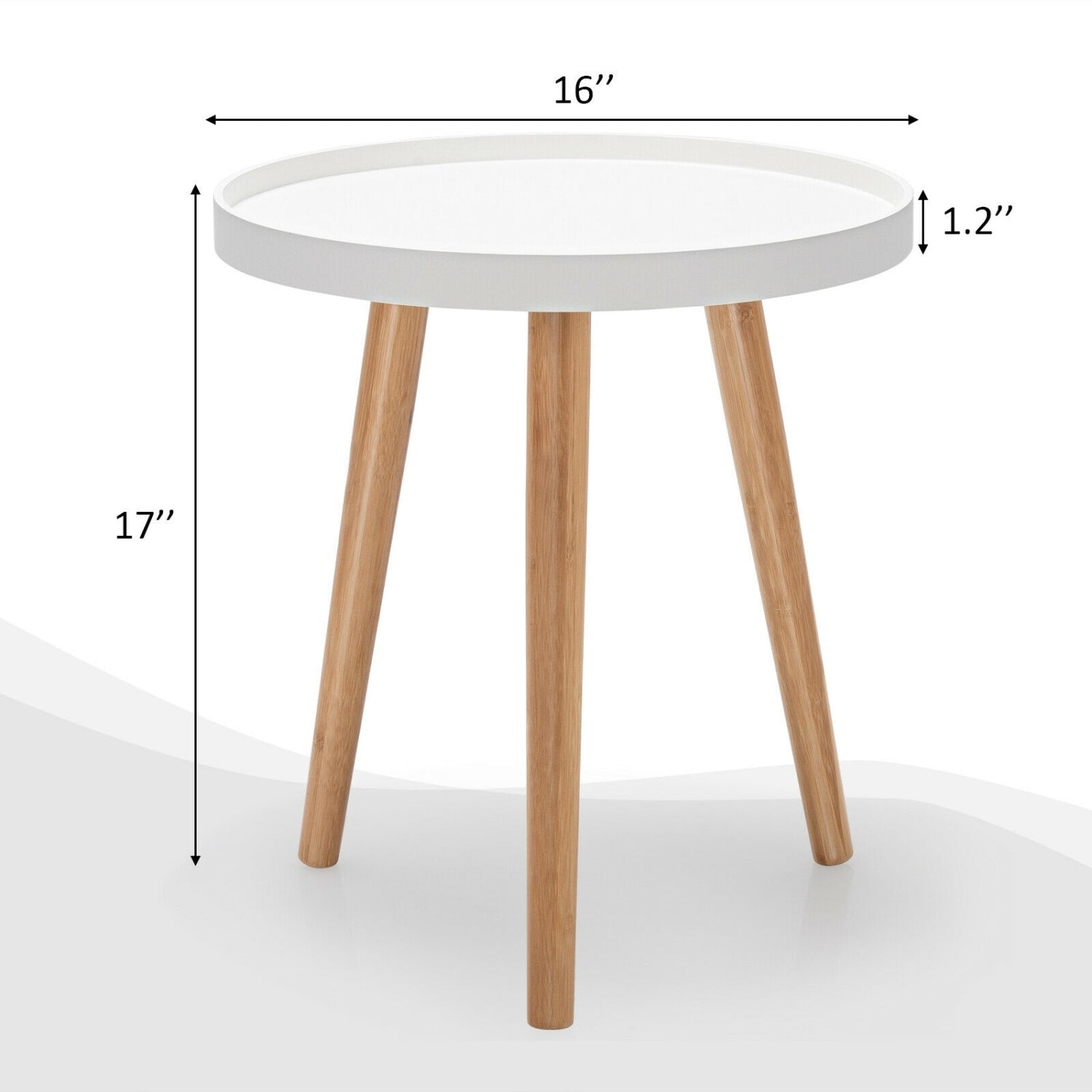 Round Side Sofa Coffee Table, White Coffee Tables at Gallery Canada