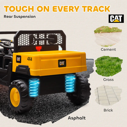 24V Kids Ride On Tractor, 4WD 2 Seater, Yellow Kids Ride-On Excavators at Gallery Canada