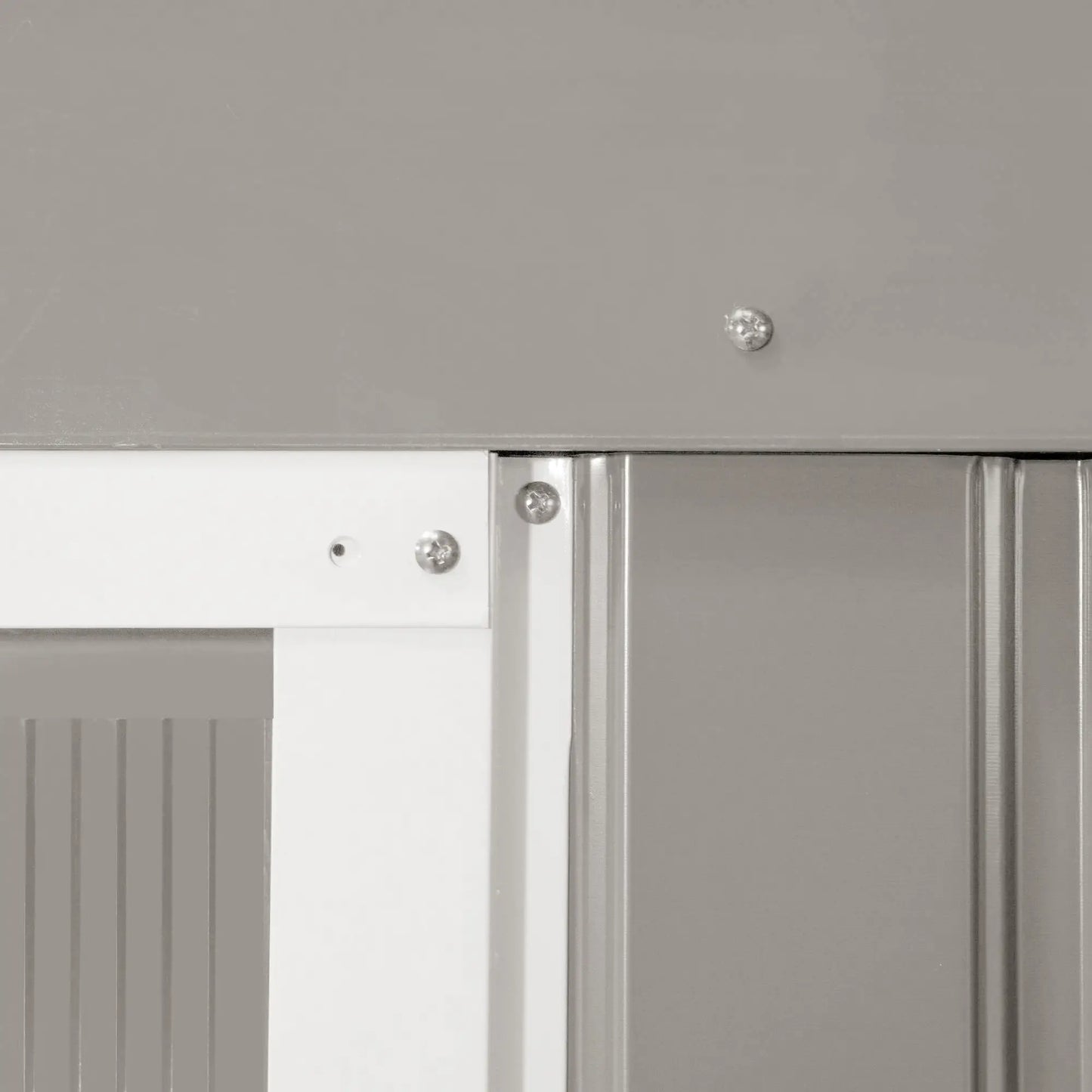 11' x 13' Garden Storage Shed, Double Sliding Door, 4 Vents, Light Grey Sheds at Gallery Canada