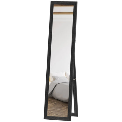 15" x 62" Full Length Mirror, Free Standing, Black Full Length Mirrors Black, Clear at Gallery Canada