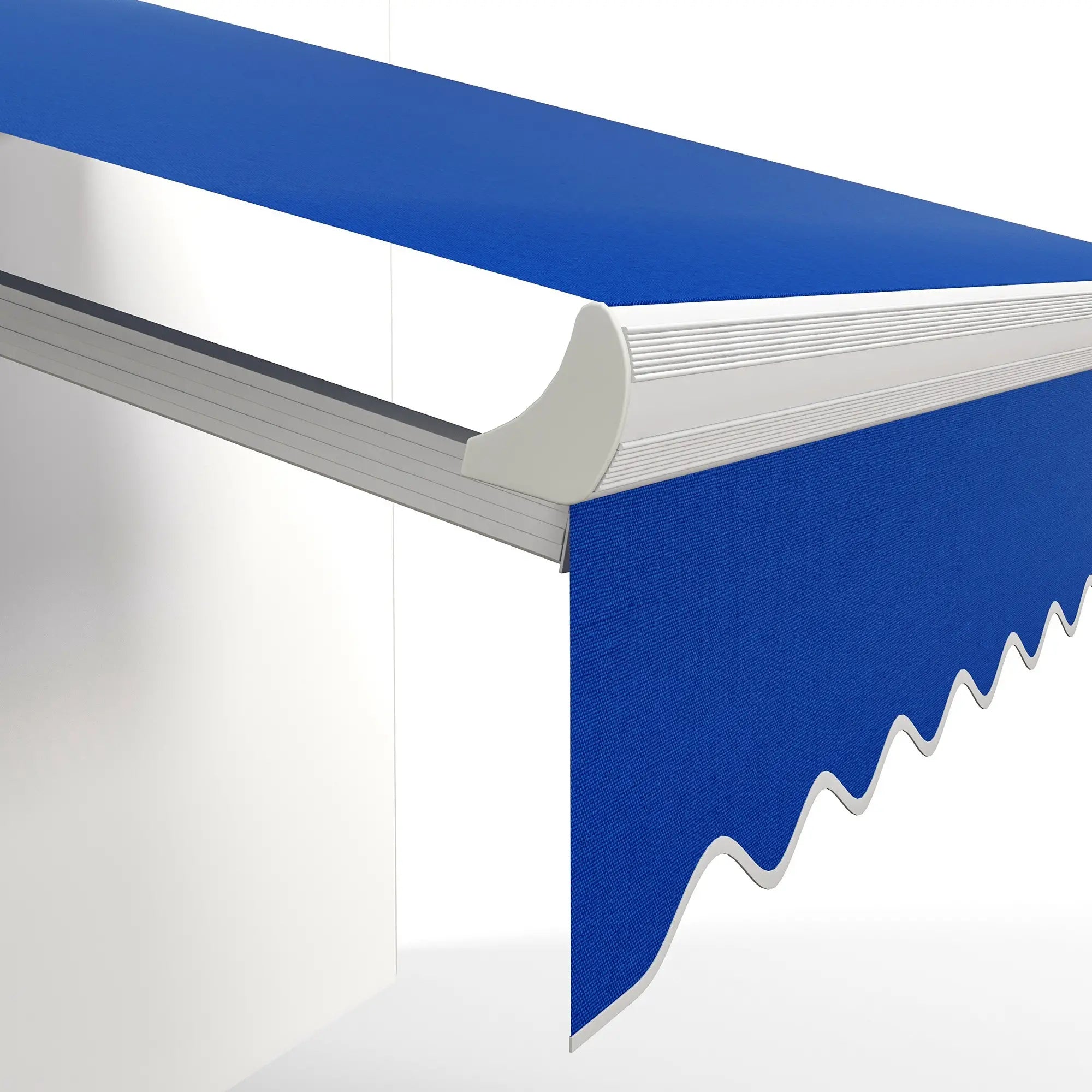 8'x7' Manual Retractable Patio Awning, Sun Shade Canopy, Blue Door Awnings at Gallery Canada