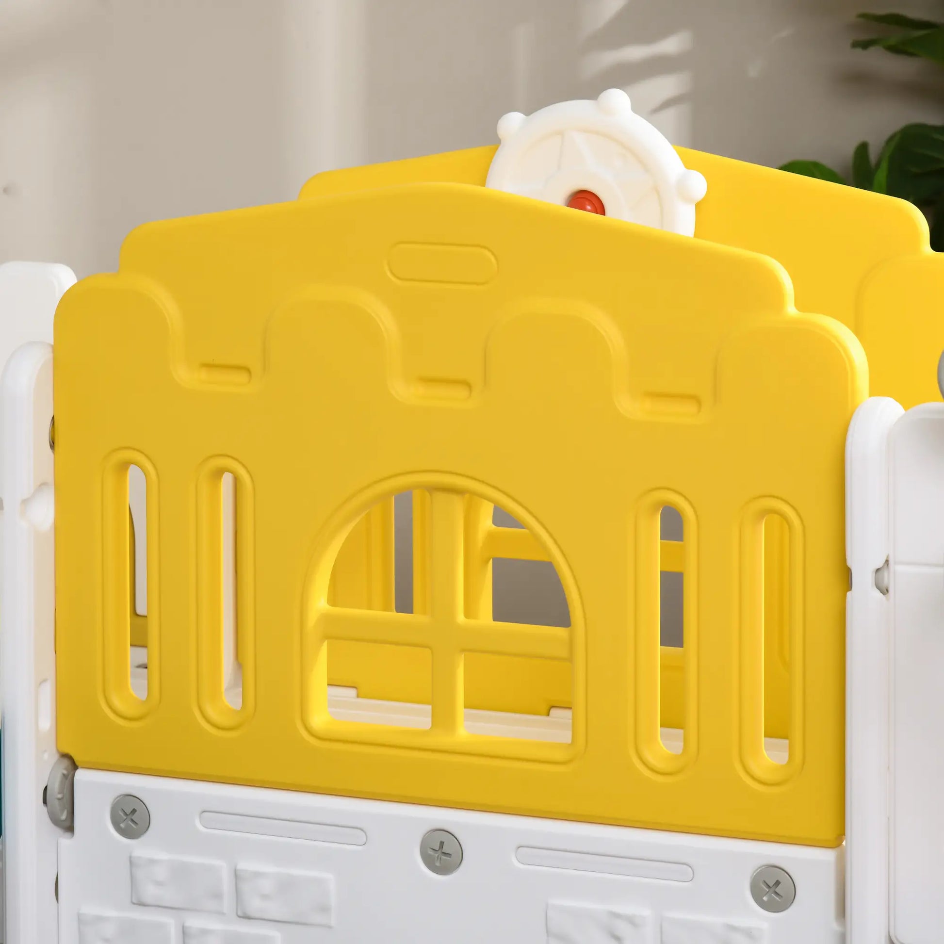 7 in 1 Toddler Slide, Basketball Hoop, Climber, Telescope, Yellow Gym Sets & Swings at Gallery Canada