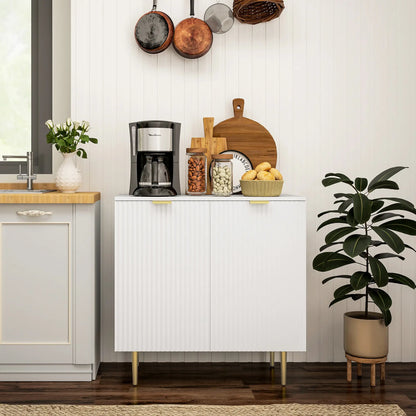 Modern Kitchen Storage Cabinet, Adjustable Shelves, Metal Legs, White Bar Cabinets at Gallery Canada