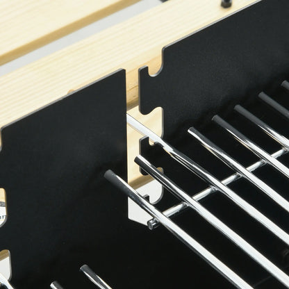 Charcoal Grill, Barbecue Trolley, Double Adjustable Grill, Black Charcoal BBQ Grils at Gallery Canada