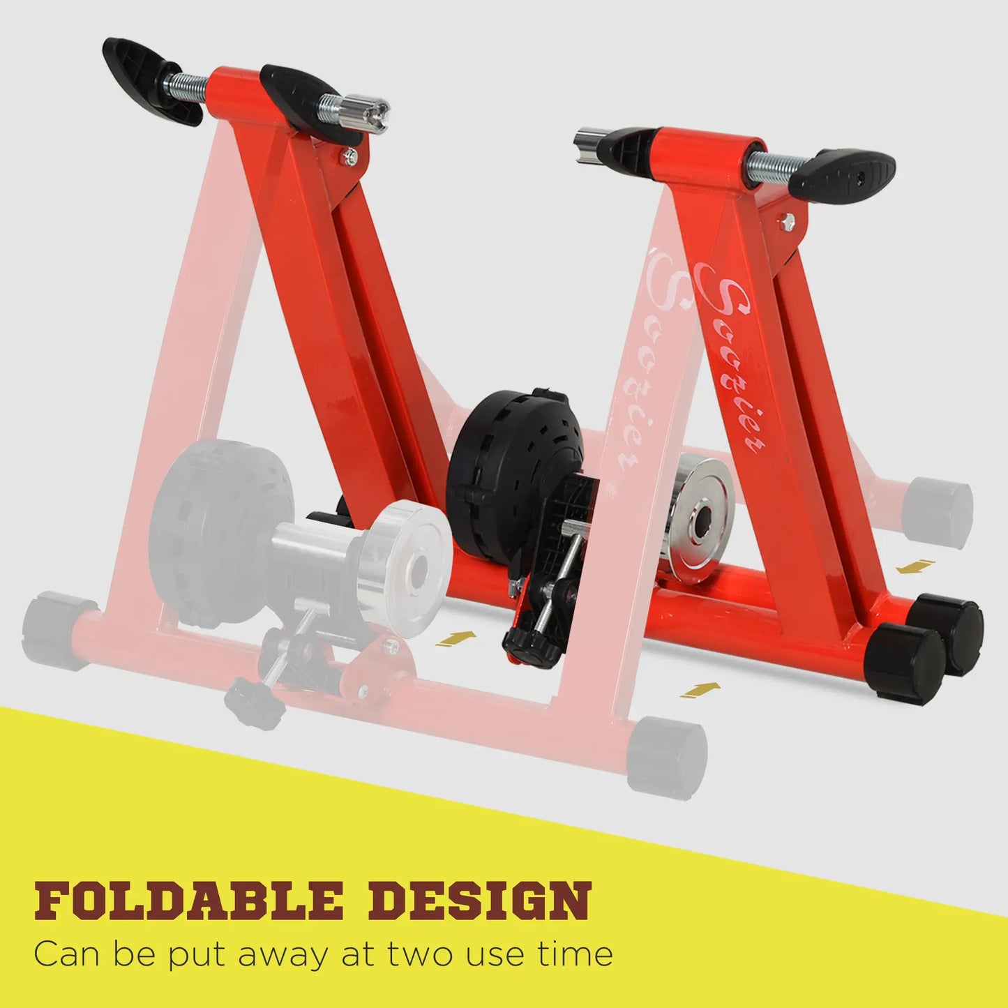 Magnetic Bike Trainer Stand, Indoor Bicycle Exerciser, 5 Levels Resistance, Red Bike Trainer Stands at Gallery Canada