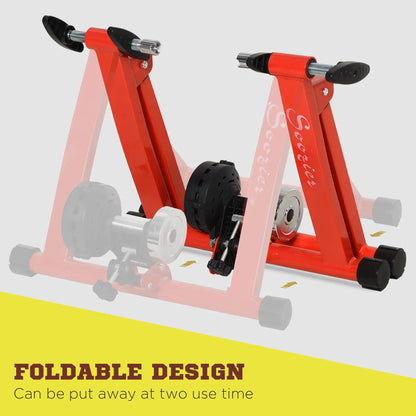 Magnetic Bike Trainer Stand, Indoor Bicycle Exerciser, 5 Levels Resistance, Red Bike Trainer Stands at Gallery Canada