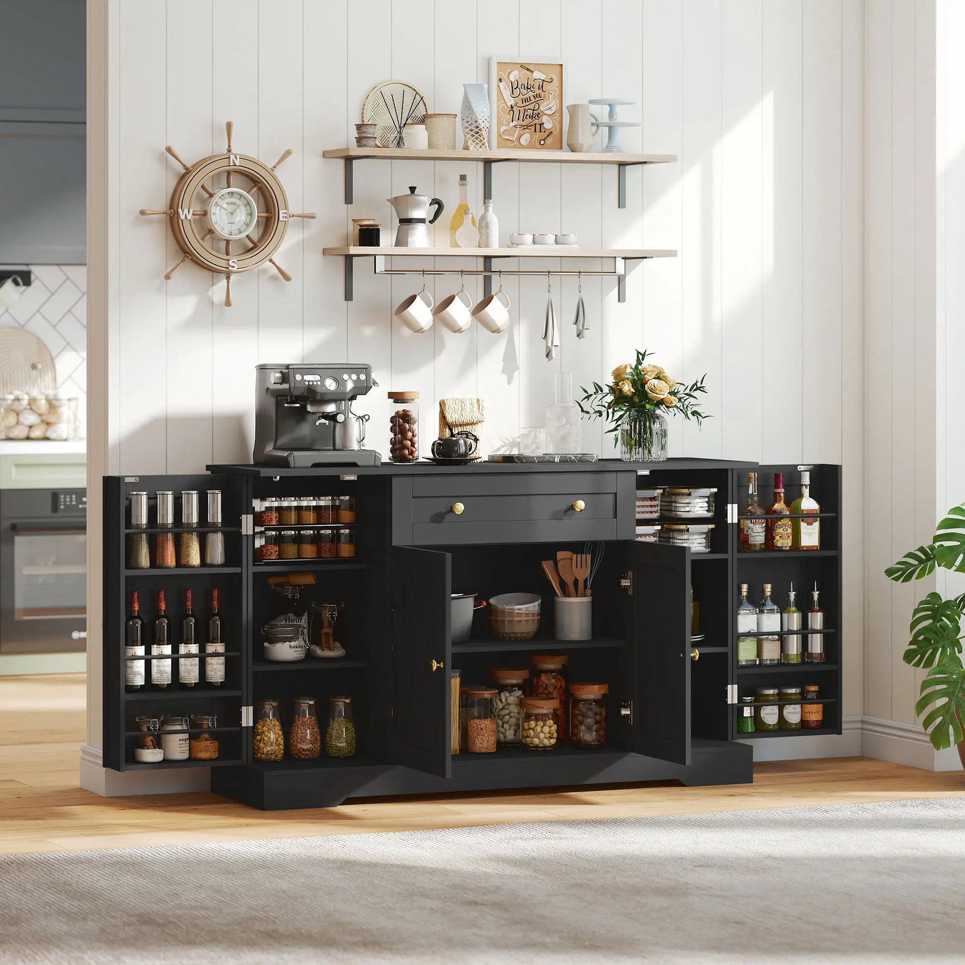 Sideboard Buffet Cabinet, Farmhouse Coffee Bar, Black Bar Cabinets at Gallery Canada
