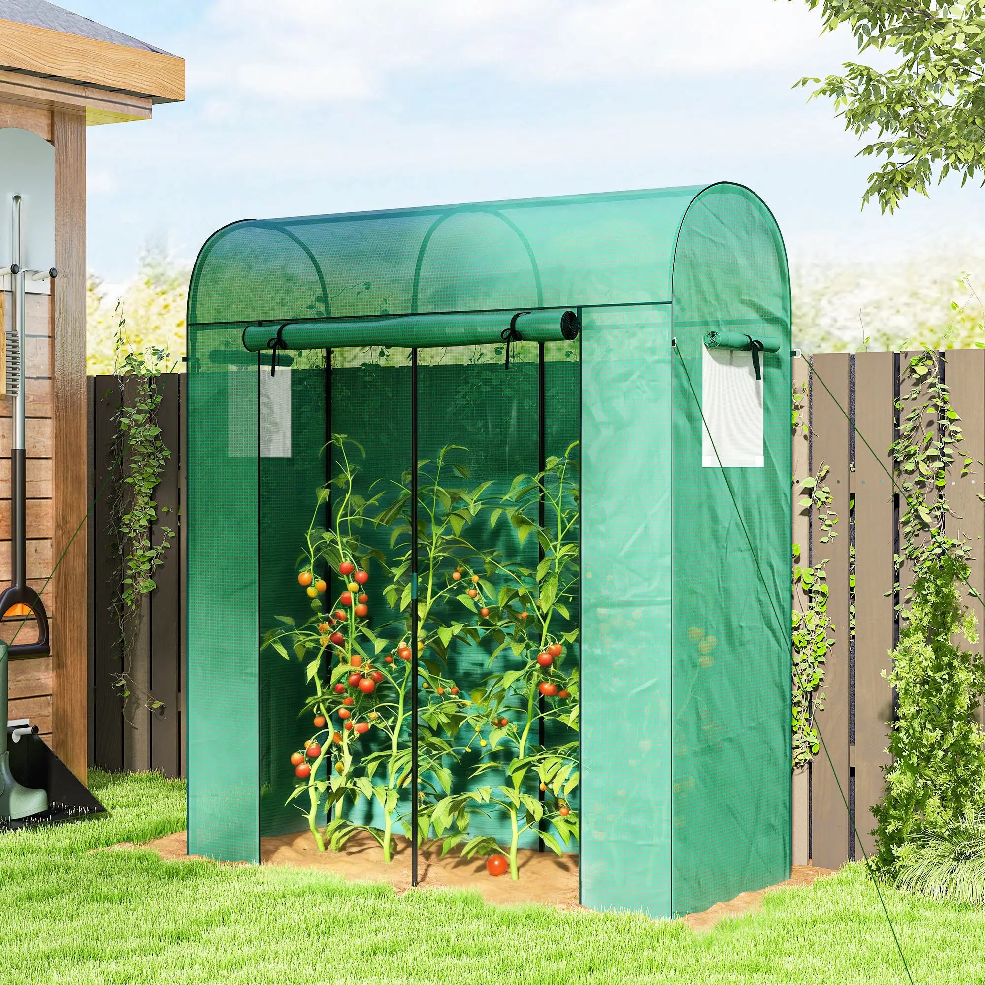 Mini Greenhouse, Portable Garden, 6' x 2' x 6.6', Green Portable Greenhouses at Gallery Canada