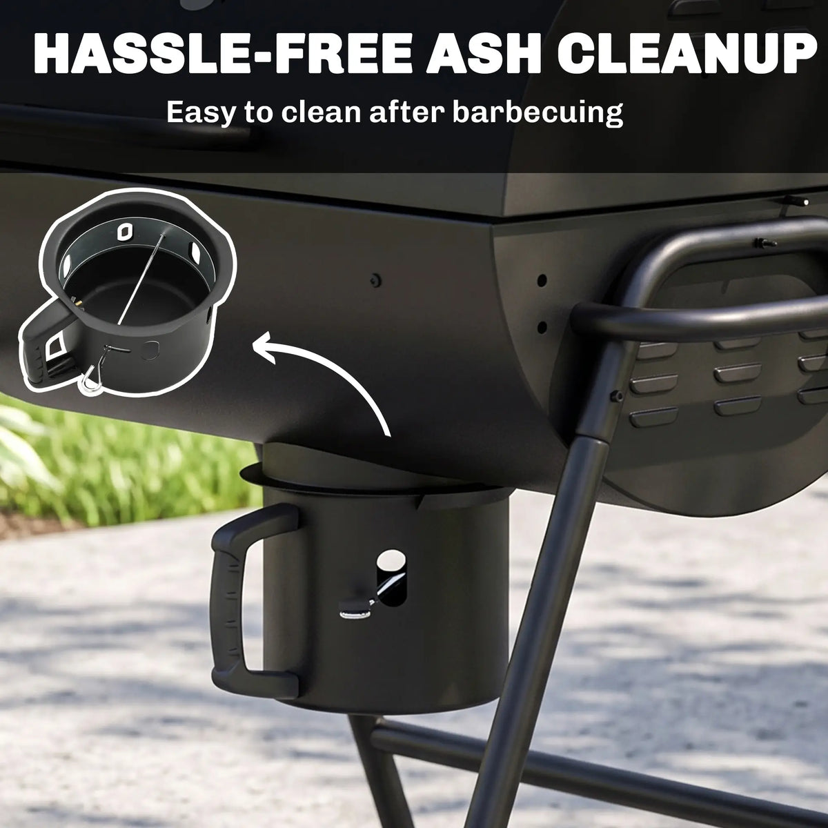 Charcoal BBQ Smoker, 420 sq.in. Cooking Area, Wheels, Ash Catcher, Black Charcoal BBQ Grils at Gallery Canada