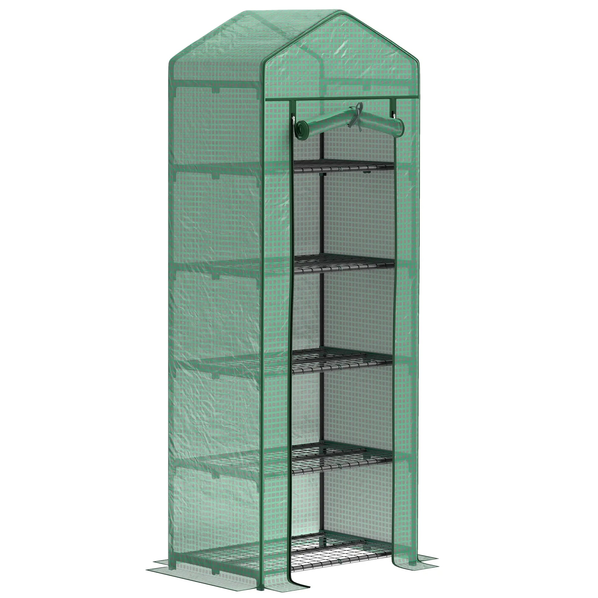 5 Tier Mini Greenhouse, Portable, Transparent, 27.25" x 19.25" x 76", Green Greenhouses at Gallery Canada