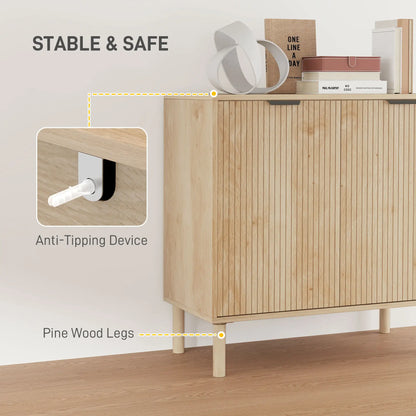 Accent Cabinet with Doors, Adjustable Shelf, Wood Legs, Oak Storage Cabinets at Gallery Canada