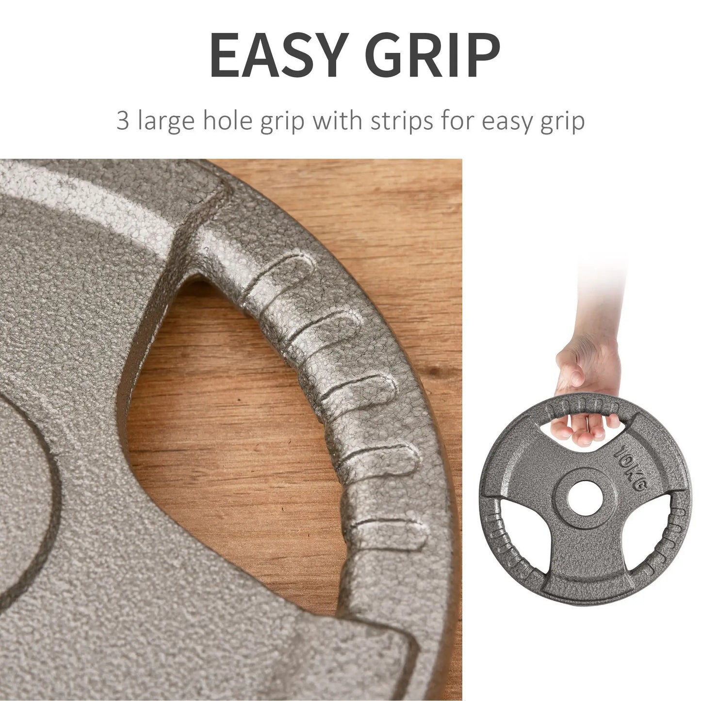 Set of 4 Dumbbell Plates, 2"/5cm Hole, 33 lbs, 2 x 11 lbs, 2 x 5.5 lbs, Silver Dumbbells & Barbells at Gallery Canada