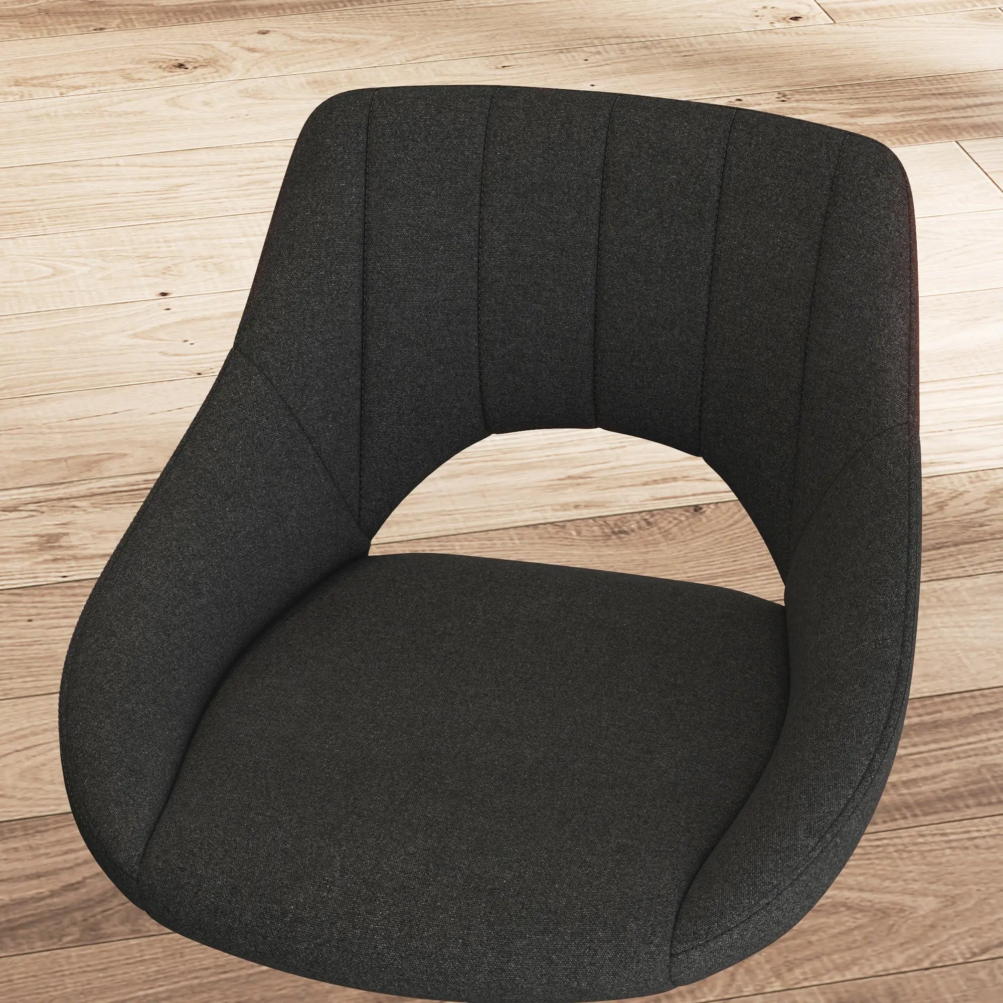 Swivel Bar Stools Set of 2, Linen Upholstered, Round Metal Base Bar Stools at Gallery Canada