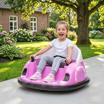 12V Bumper Car, 360 Remote Control, Lights Music Horn, 1.5-5 Years, Pink Electric Toy Cars at Gallery Canada