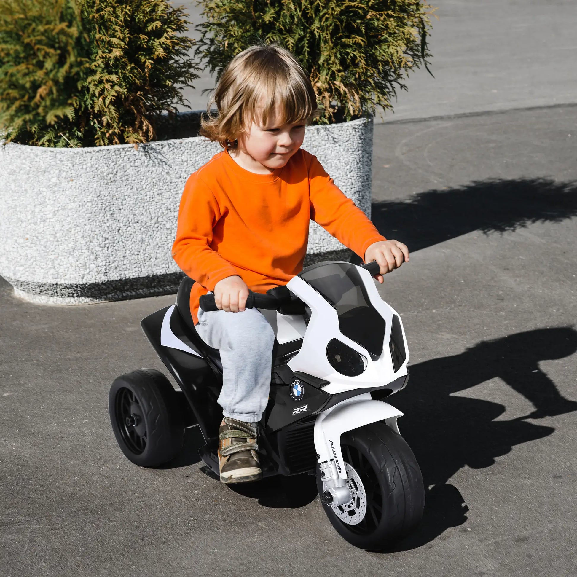 6V Kids Motorcycle, 3 Wheels, Headlight, Music, Black Electric Motorcycles at Gallery Canada