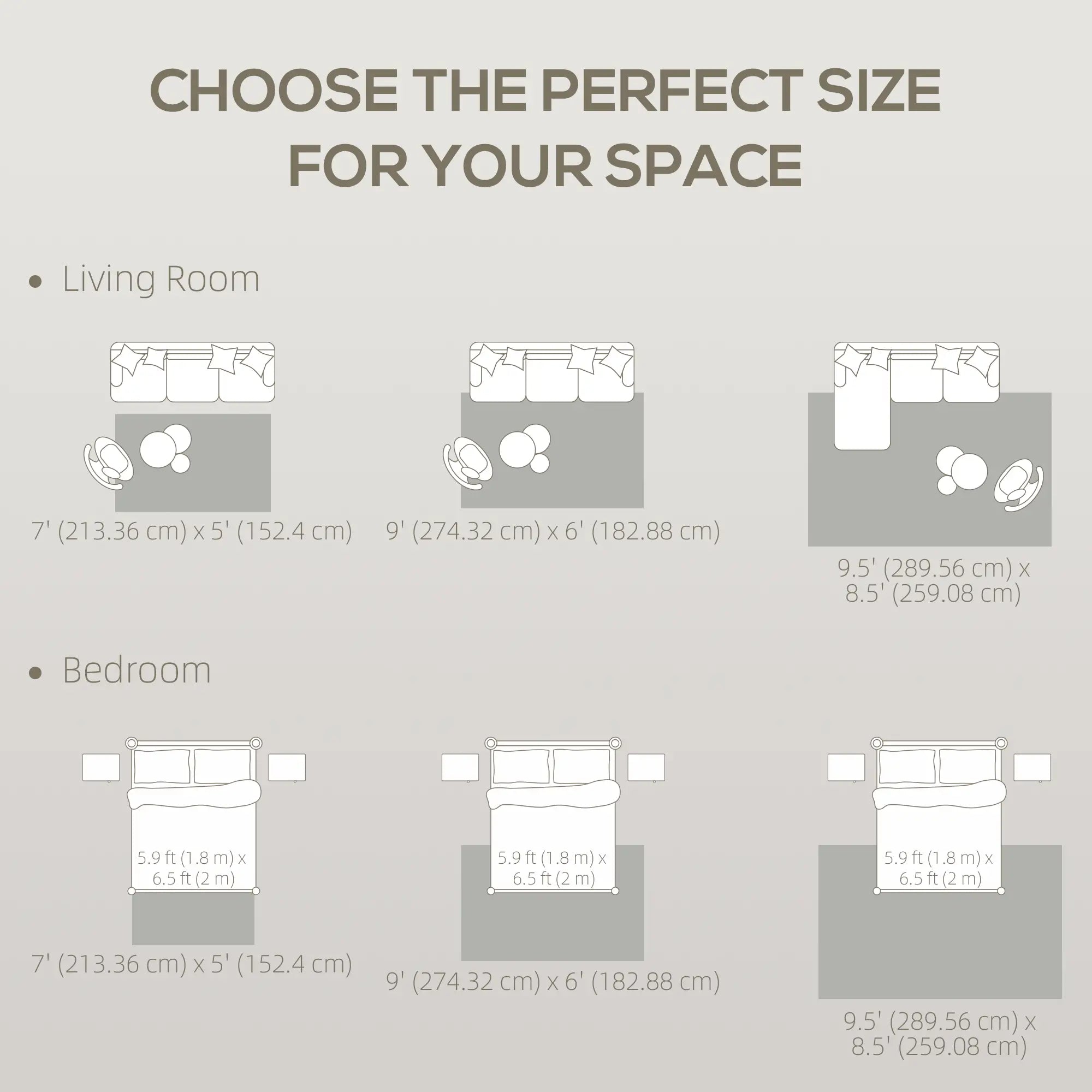 7.5x9.5 Faux Fur Rug, Non-Slip Carpet for Living Room, Bedroom, Tan Area Rugs at Gallery Canada