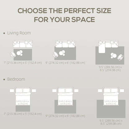 7.5x9.5 Faux Fur Rug, Non-Slip Carpet for Living Room, Bedroom, Tan Area Rugs at Gallery Canada