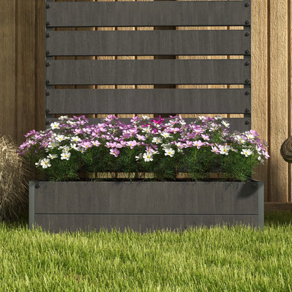 Trellis Planter, Raised Garden Bed, Dark Grey Wooden Planter Boxes at Gallery Canada