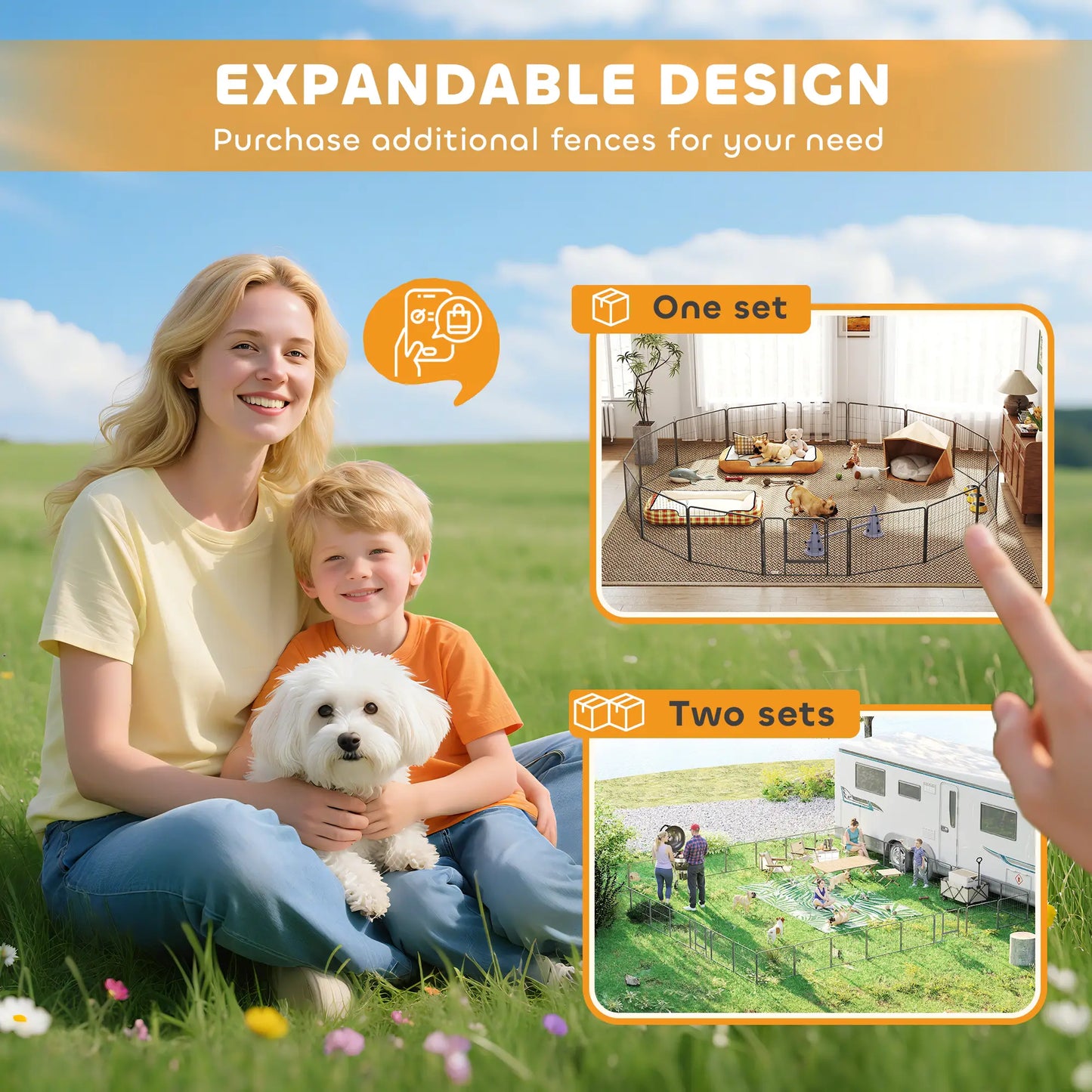 Heavy Duty Dog Playpen, 16 Panels, 2 Doors, 23.5" Height Houses, Kennels & Pens at Gallery Canada