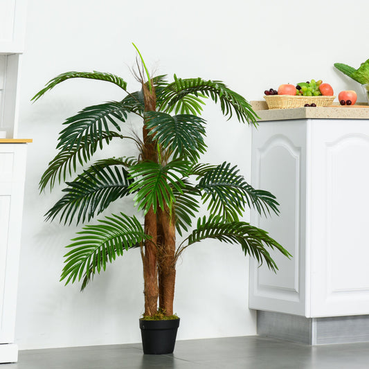 4FT Artificial Palm Tree, Faux Greenery Plant, Decorative Tree in Nursery Pot for Indoor Outdoor Décor - Gallery Canada