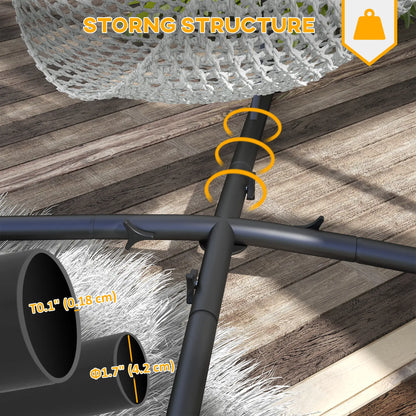 Heavy Duty Steel Hammock Chair Stand, Indoor Outdoor Use, Black Hammock Stands at Gallery Canada
