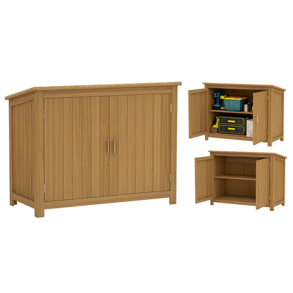 Wooden Garden Shed, Compact Outdoor Storage, 2 Shelves, 2 Doors, 43" x 20" x 34" Sheds at Gallery Canada