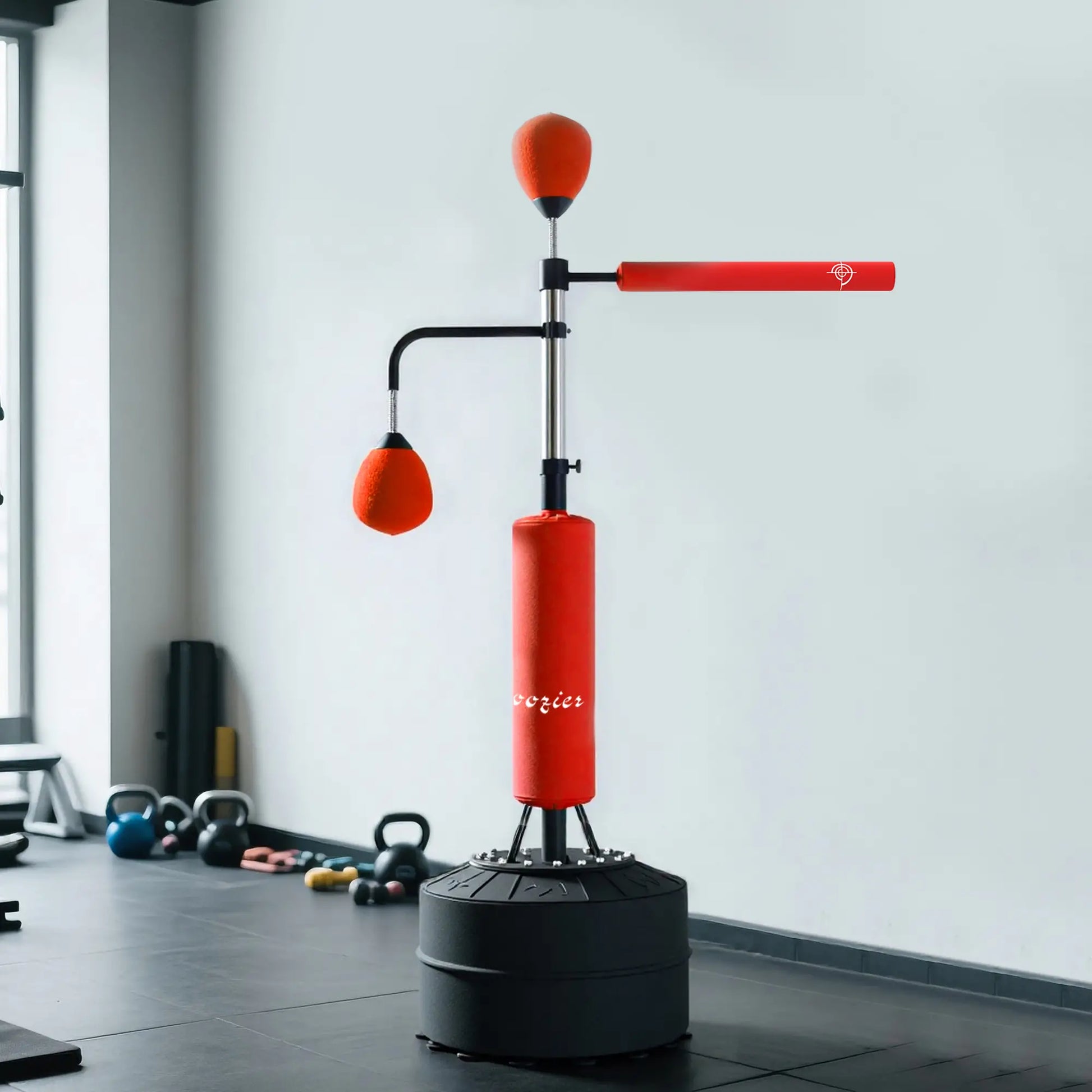 4-in-1 Free Standing Punching Bag, Adjustable Height, 2 Speed Balls, 360° Reflex Bar, Red Punching Bag Hangers at Gallery Canada