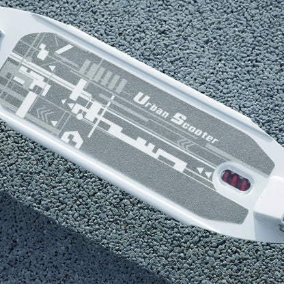 Foldable Kids Scooter, 4 Adjustable Heights, Double Brakes, Shock Absorption, Ages 6-12, White Scooters at Gallery Canada