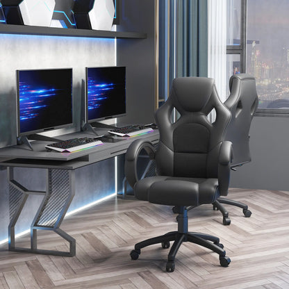 Racing Gaming Chair, Swivel Wheels, Padded Headrest, Tilt, Black Executive & Manager Chairs at Gallery Canada
