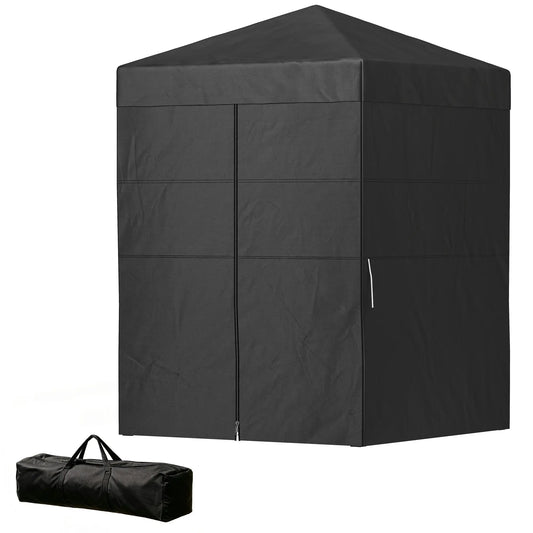 5 x 5 ft Compact Pop Up Canopy Tent, UPF 50+ Changing Room, Black Pop Up Canopies Black at Gallery Canada