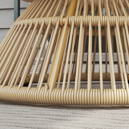 Rattan Outdoor Coffee Table, Tempered Glass Top, Steel Frame, Wicker Furniture Patio Side Tables at Gallery Canada