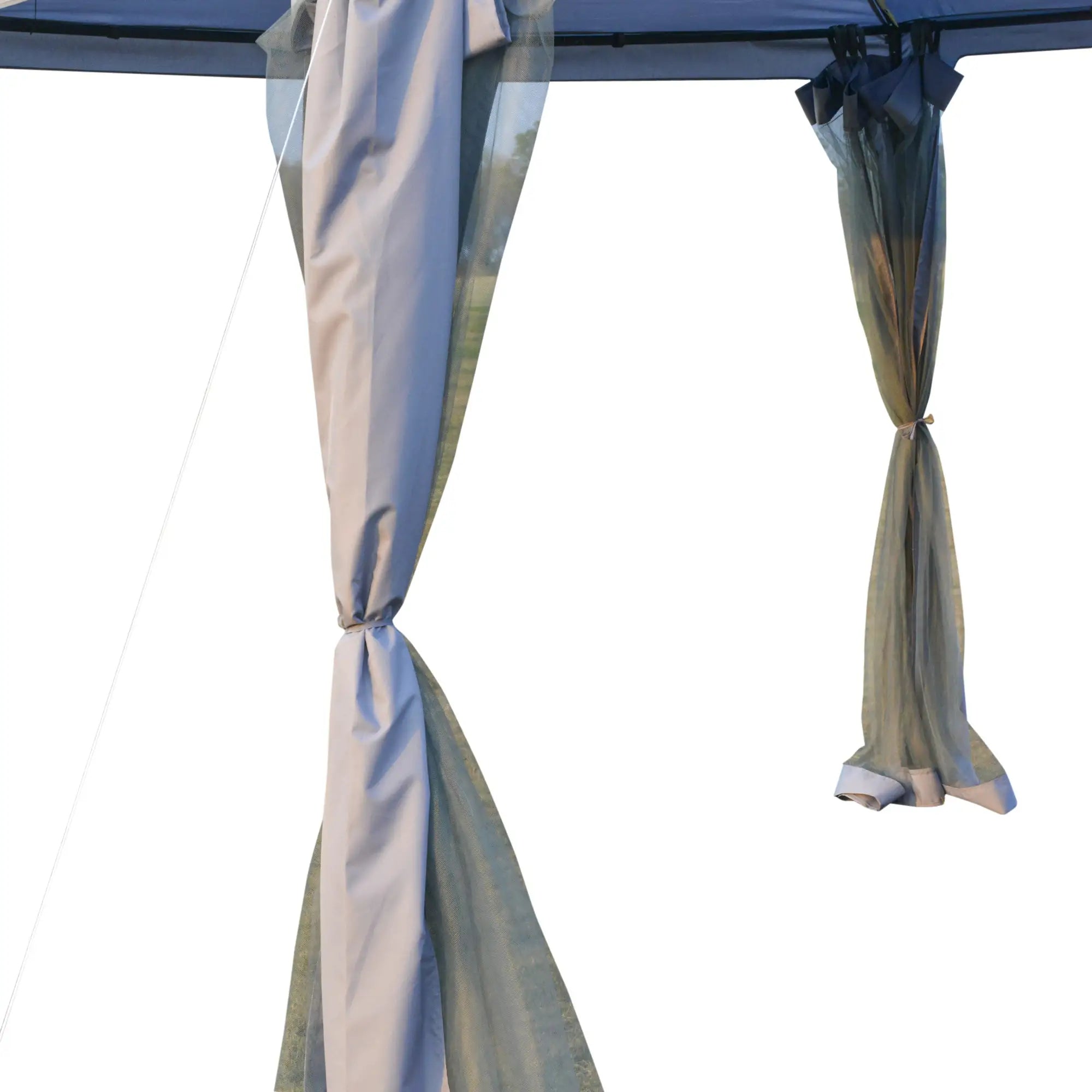 10' x 10' Gazebo, Steel Frame, Mosquito Netting, Grey Gazebos at Gallery Canada