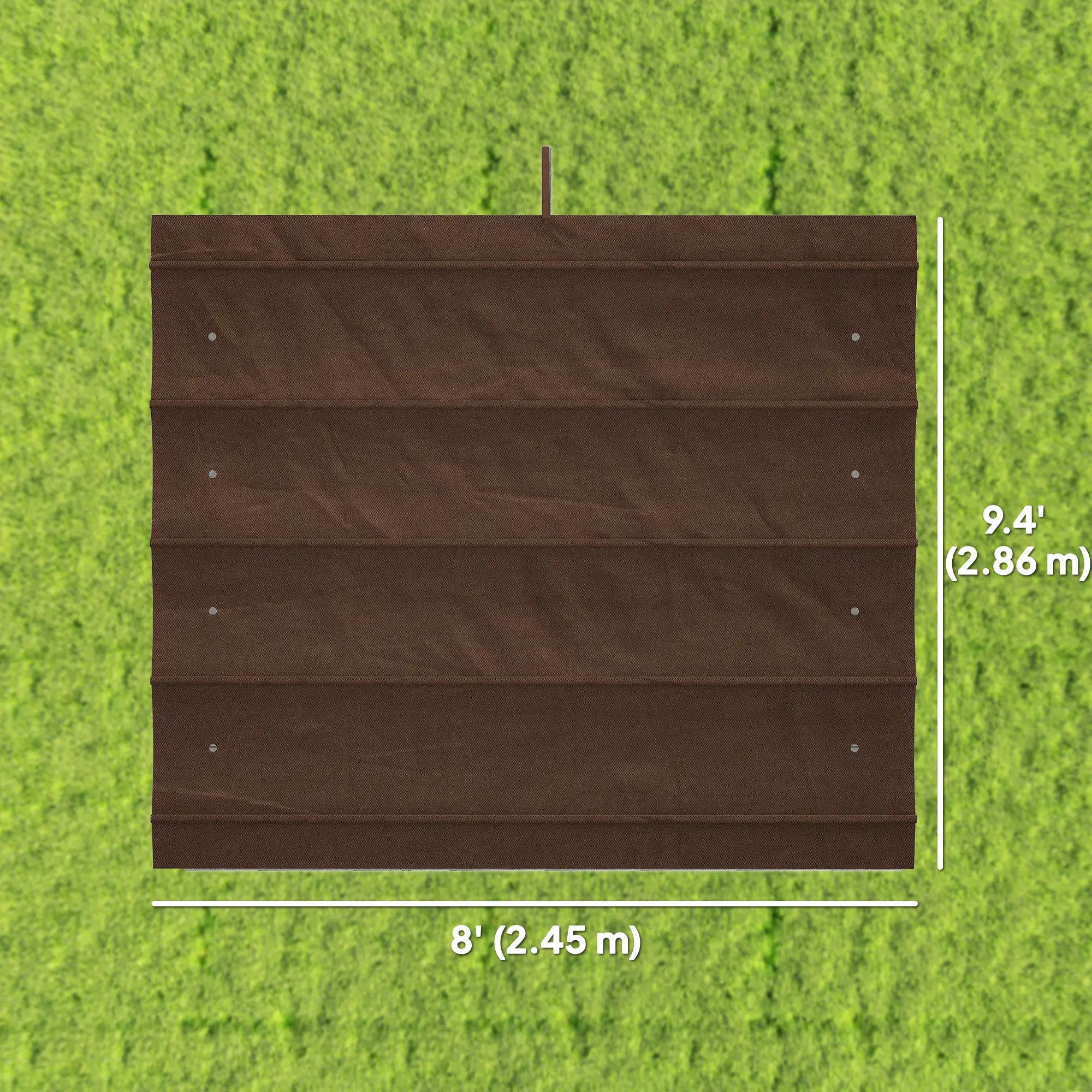 Retractable Pergola Canopy, 10' x 7' Sun Shade Cover, UV30+, Coffee Gazebo Canopy Replacement at Gallery Canada