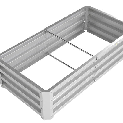 Galvanized Raised Garden Bed, Outdoor Planter Box, 4' x 2' x 1', Silver Raised Garden Beds at Gallery Canada