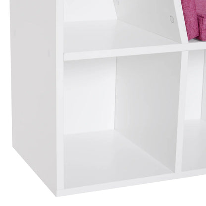 6-Cubby Bookcase with Seat Cushion, Cube Storage Shelf, Pink Small Bookshelves at Gallery Canada
