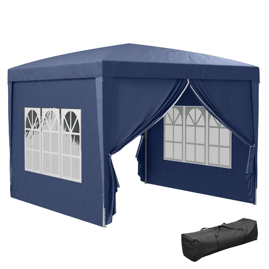 10'x10' Outdoor Pop Up Tent, Wedding Gazebo, Blue Pop Up Canopies Blue at Gallery Canada