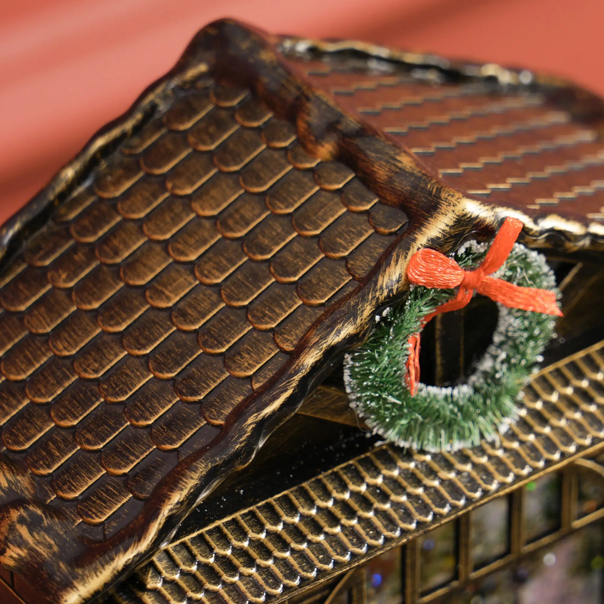 Musical Snow Globe with Lights, Christmas Lantern, Swirling Glitter, Bronze Christmas Village Houses at Gallery Canada