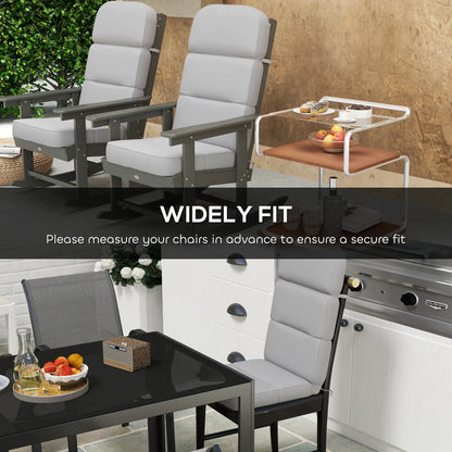 Outdoor Seat Cushion with Back, UPF 20+, Non-Slip, Light Grey Patio Chair Cushions at Gallery Canada