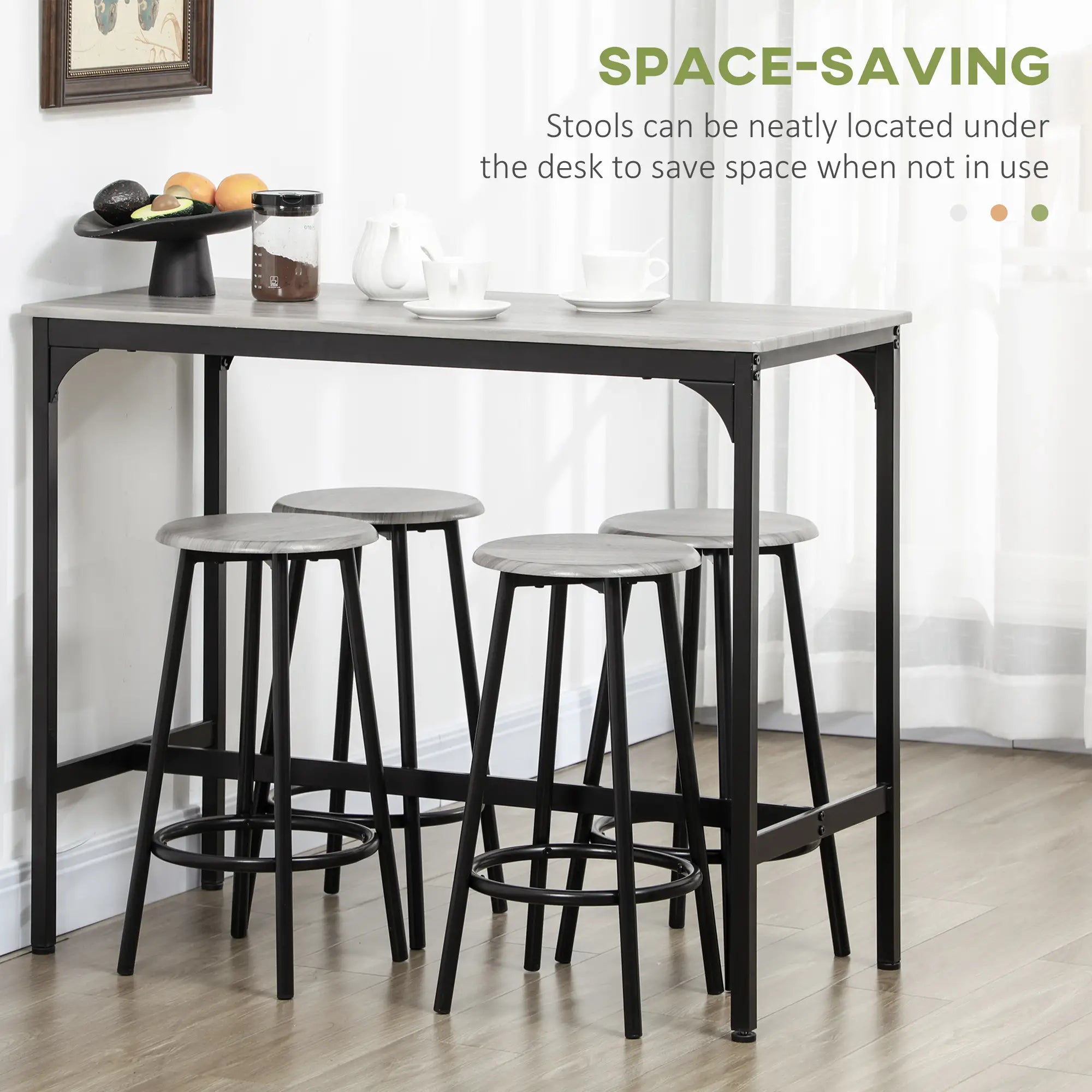 5-Piece Counter Height Bar Table and Chairs, Dining Table and Chairs Set for 4, Pub Table and Chairs Bar Sets at Gallery Canada