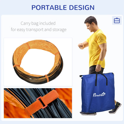 Dog Tunnel, 13 Foot Long, 24" Open Pet Agility Equipment with 2 Support Brackets, Carrying Bag, Orange Dog Agility Training Equipment at Gallery Canada