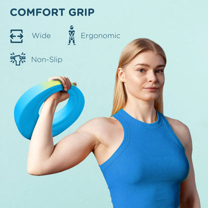 13lbs Kettlebell, Wide Handle, Home Gym Weight Lifting, Light Blue Strength Training Equipment at Gallery Canada