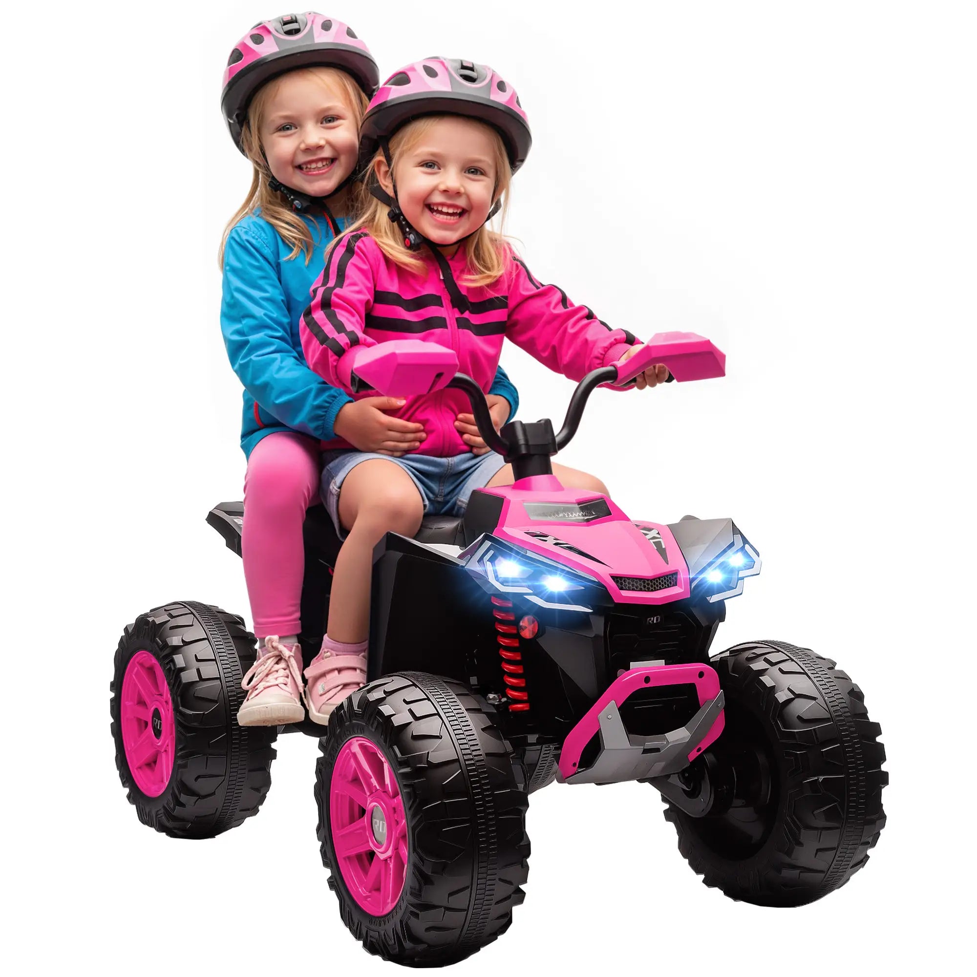 2-Seater All-Terrain 4 Wheeler, 24V Kids ATV, Electric Quad Car, Pink Electric Toy Cars at Gallery Canada