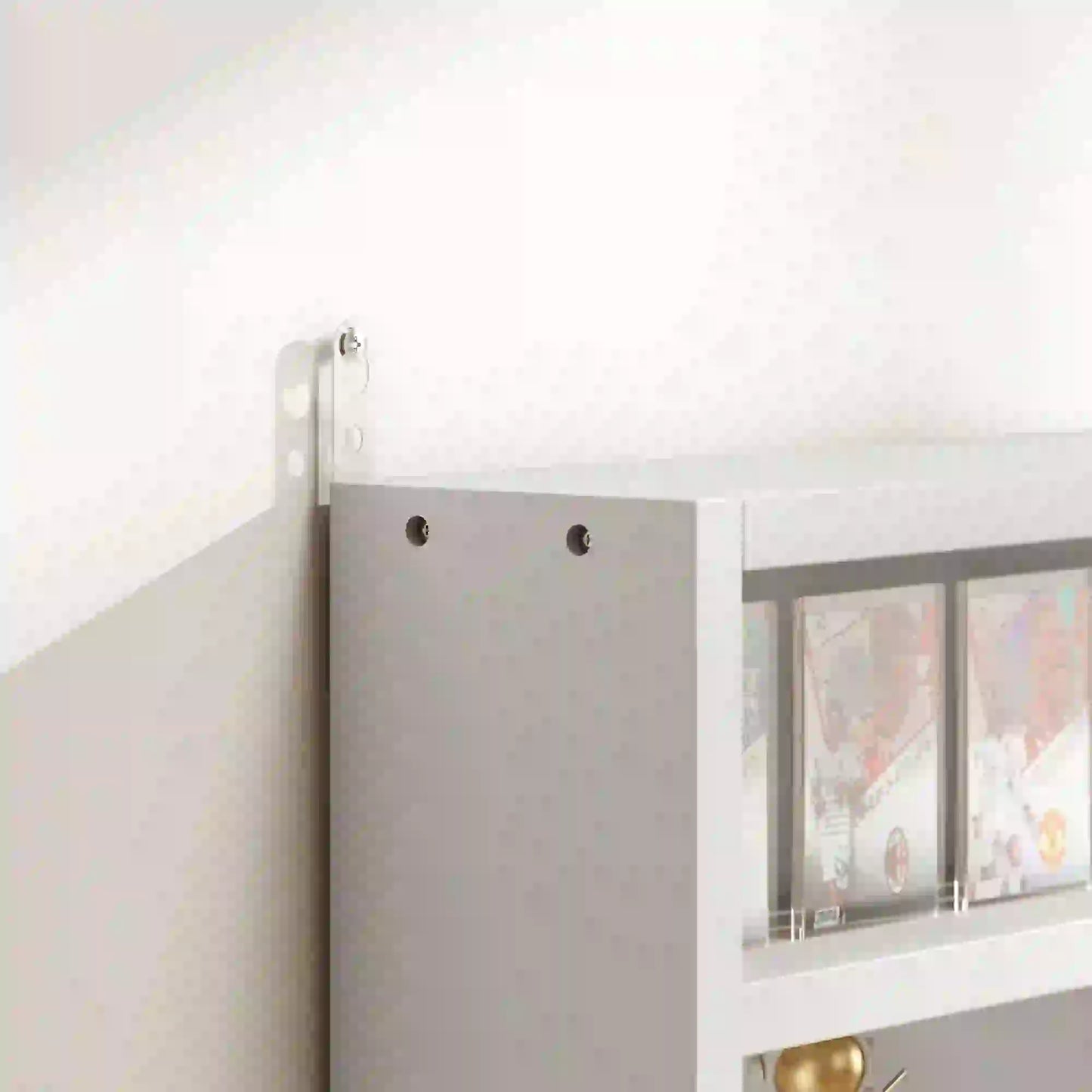 5-Tier Glass Display Cabinet, 2 Doors, 4 Adjustable Shelves, White Display Bookshelves at Gallery Canada